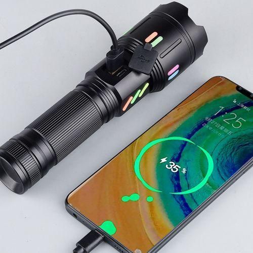 Ручний ліхтар PLD-X83-TG zoom + LCD + Type-C + PowerBank + 1х26650 (18650) 5 режимів