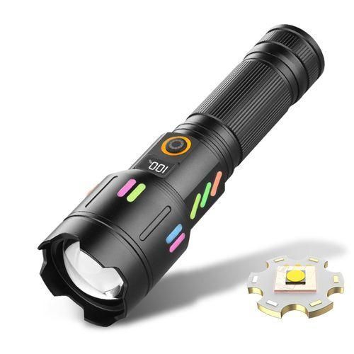 Ручний ліхтар PLD-X83-TG zoom + LCD + Type-C + PowerBank + 1х26650 (18650) 5 режимів