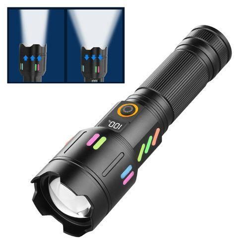 Ручний ліхтар PLD-X83-TG zoom + LCD + Type-C + PowerBank + 1х26650 (18650) 5 режимів