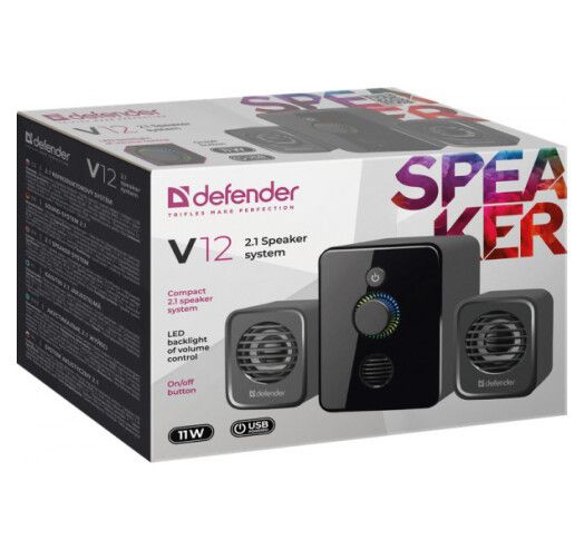 Акустическая система Defender V12 (2.1) 11W USB (Черный)