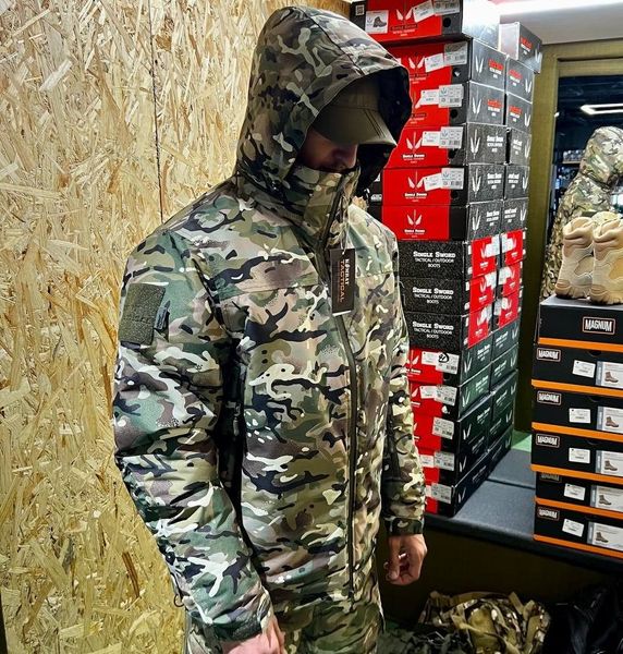 Тактична куртка з капюшоном Kombat Tactical (Multicam) водостійкий розмір XL