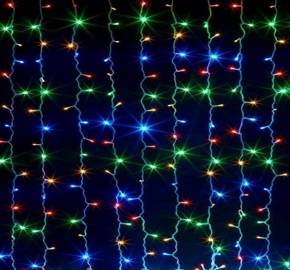 Гирлянда штора 3х3м 360 LED Мульти