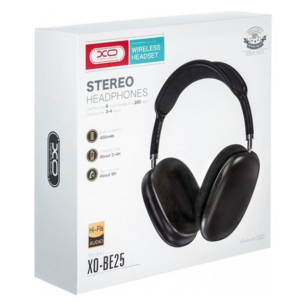 Навушники стерео гарнітура XO BE25 Bluetooth (Чорний)