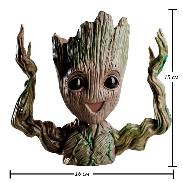 Горшочек для цветов и канцелярии Грут Groot G4 + подставка пень