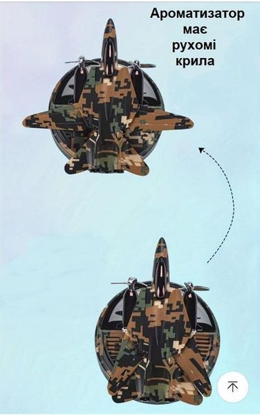 Ароматизатор автомобильный Военный самолет B5 на солнечной батарее