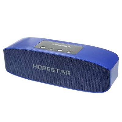 Портативна вологозахищена стерео колонка Hopestar H11 (Bluetooth, MP3, FM, AUX, Mic) Синій