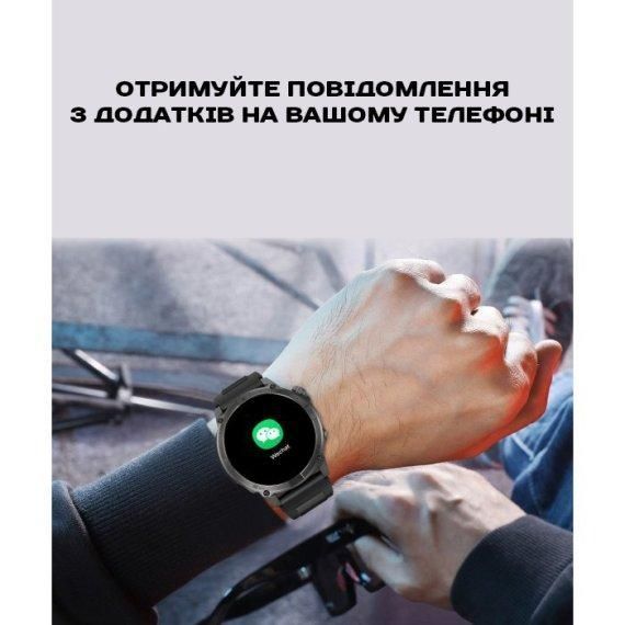 Часы умные наручные North Edge GPS Titan Black Spider (2 ремешка)