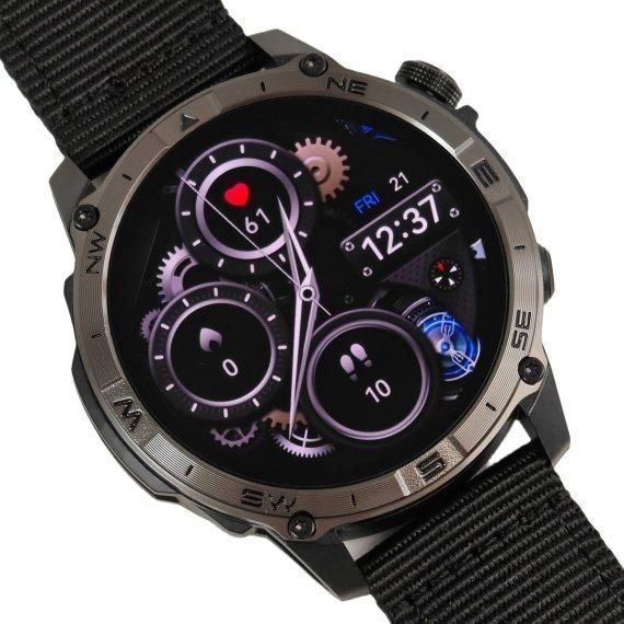 Часы умные наручные North Edge GPS Titan Black Spider (2 ремешка)
