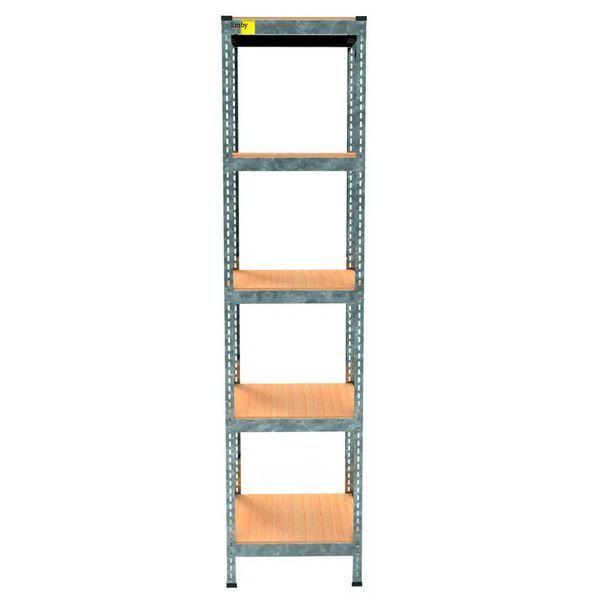 Металевий стелаж Emby Light Series (розмір 2100х450x300мм) 5 полиць ДСП до 100кг Оцинкований
