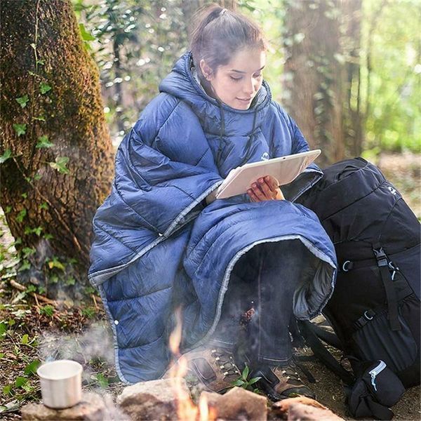 Спальний мішок пончо Naturehike NH18D010-P Hollow cotton (Бронзовий)