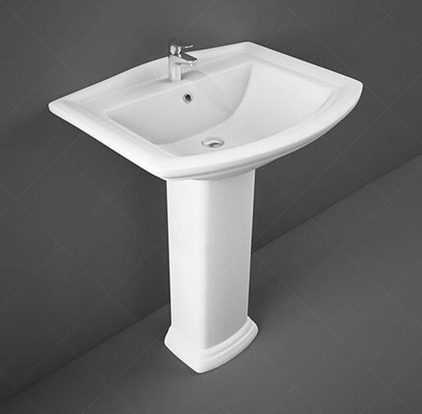 Раковина RAK Ceramics Washington комплект з ніжкою 650x210x505 мм (RAK0045) Білий