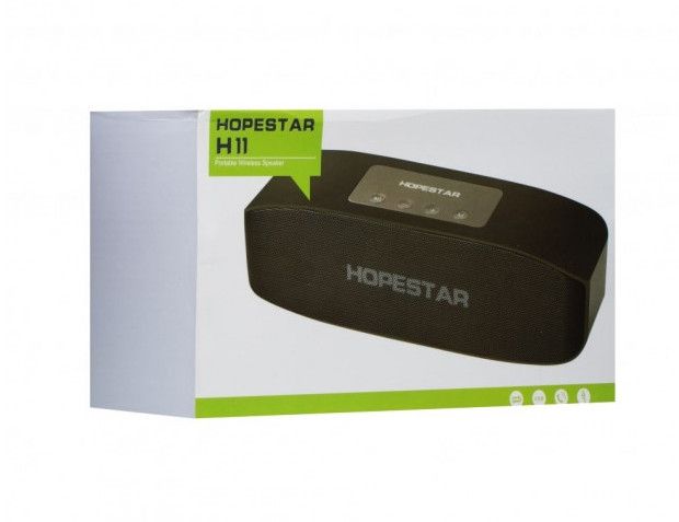 Портативная влагозащищенная стерео колонка Hopestar H11 (Bluetooth, MP3, FM, AUX, Mic) Синий