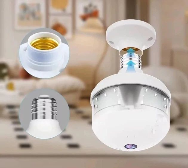 Wi-Fi IP-камера видеонаблюдения 4MP Ultra HD 360 &deg; с LED-подсветкой