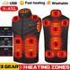 Чоловічий жилет із підігріванням HeatFashion Electric Heating Vest (13 зон) Чорний 2XL