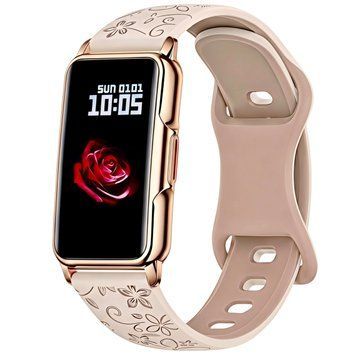 Умные наручные часы Smart Mioband Nano+ Beige Flower (3 ремешка)