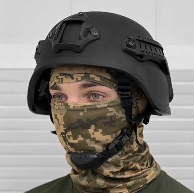 Келаровий балістичний шолом Hard Shell НАТО (клас захисту 3+) Чорний